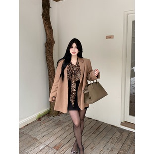 英伦宽松西装 Bbabes 女韩版 微胖轻奢气质西服开衫 外套 西野限定