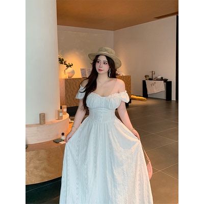 Bbabes【纯白盛夏】海边度假温柔风茶歇法式小白裙设计感连衣裙