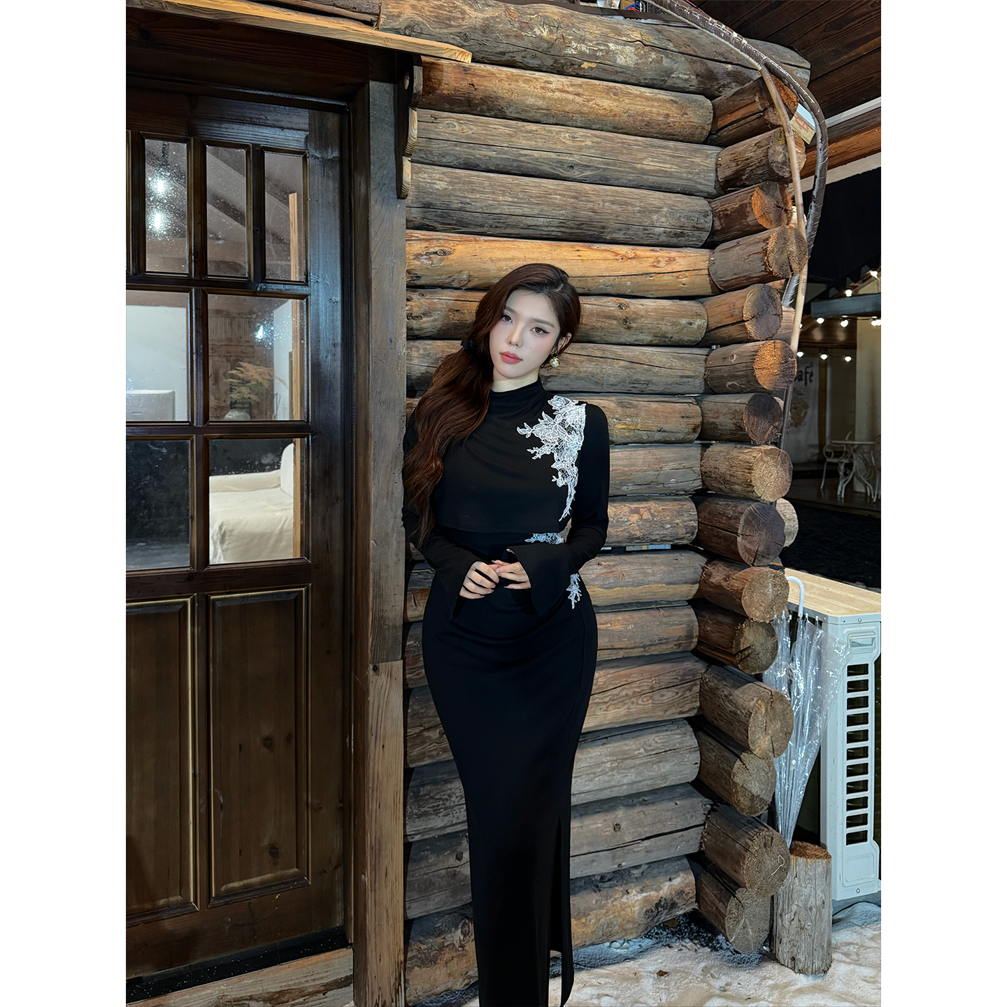 显瘦‘’新中式连衣裙套装裙‘’