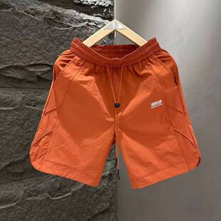 外穿薄款 衩子夏季 透气运动五分裤 宽松直筒休闲沙滩短裤 男士 男款 裤