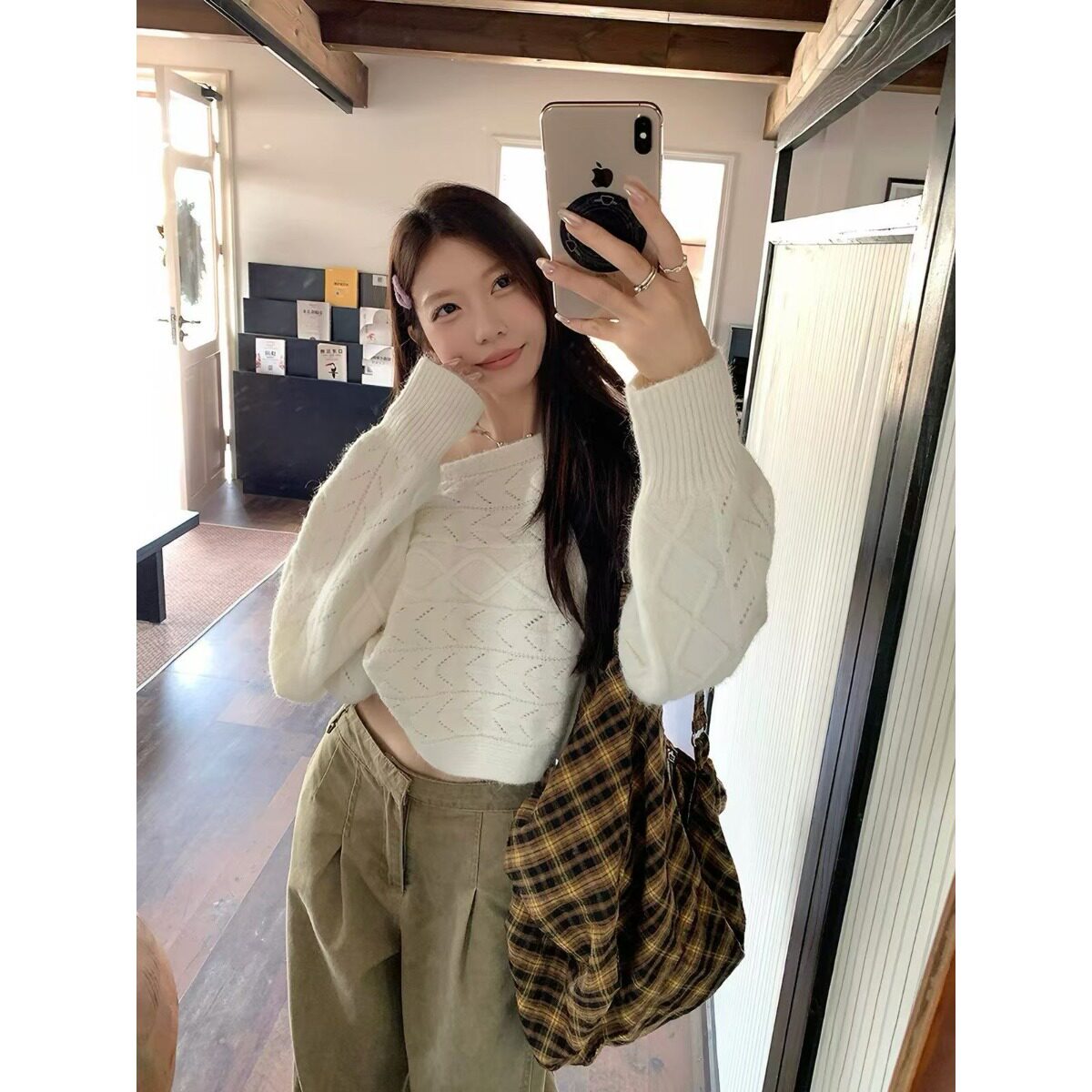秋季韩系羊毛针织衫女蝙蝠袖长袖毛衣百搭上衣