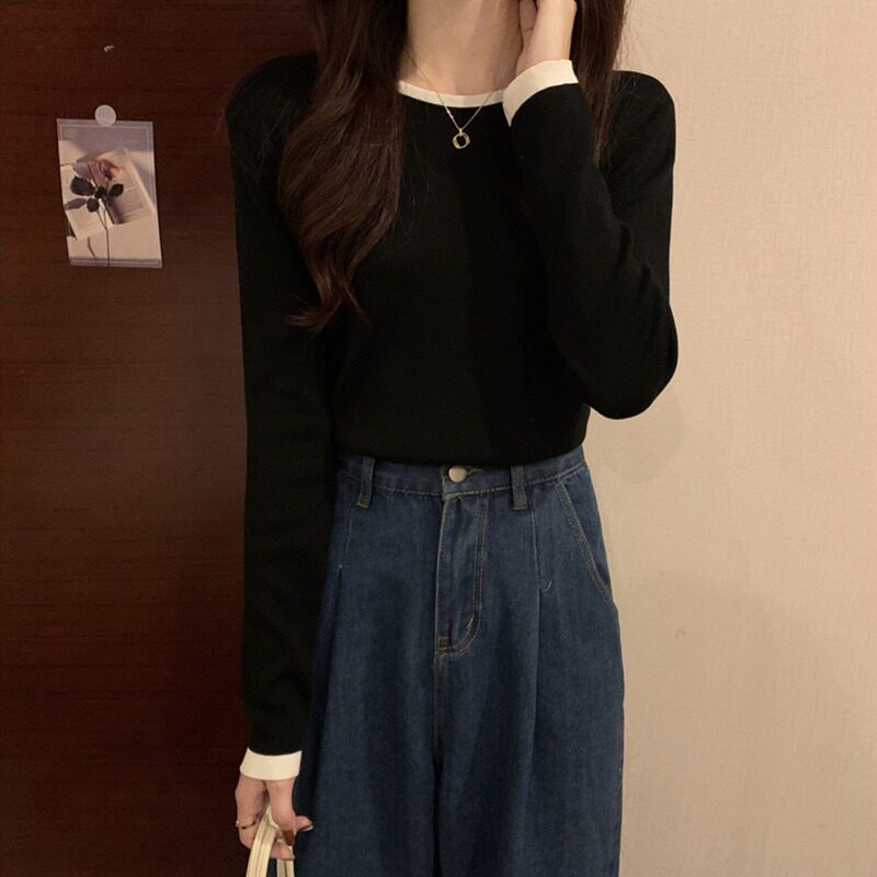 长袖t恤内搭打底衫女春秋款2026新款小众设计感辣妹短款上衣女装
