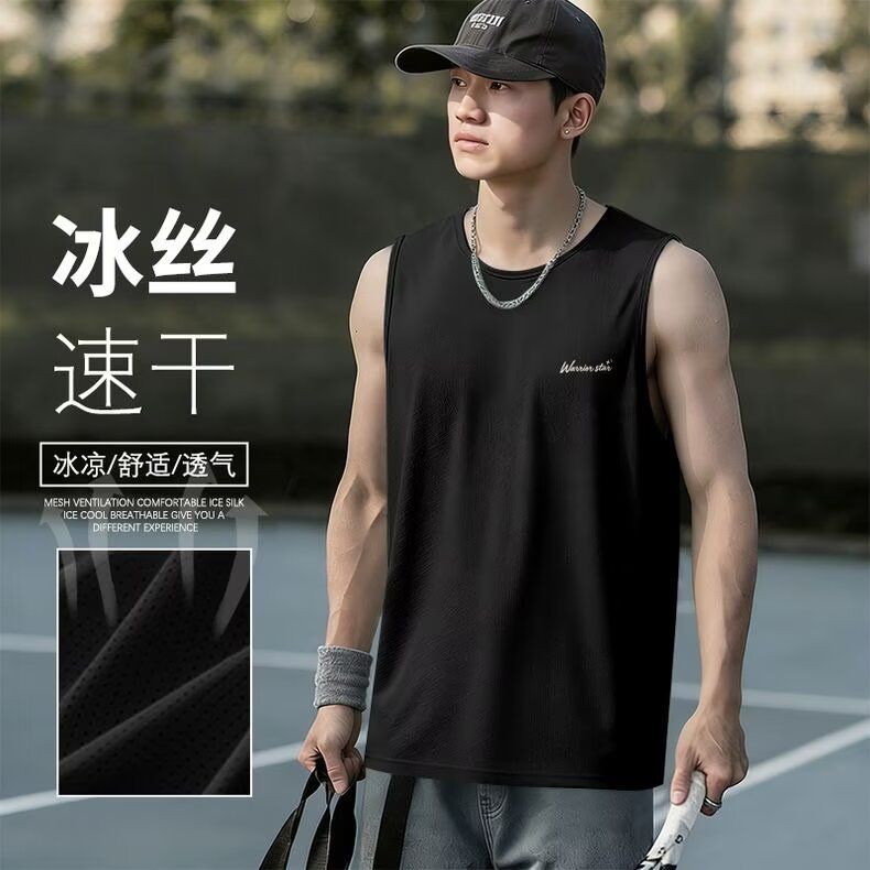 2026美式复古街拍风港风个性印花T恤潮男背心男女上衣夏季