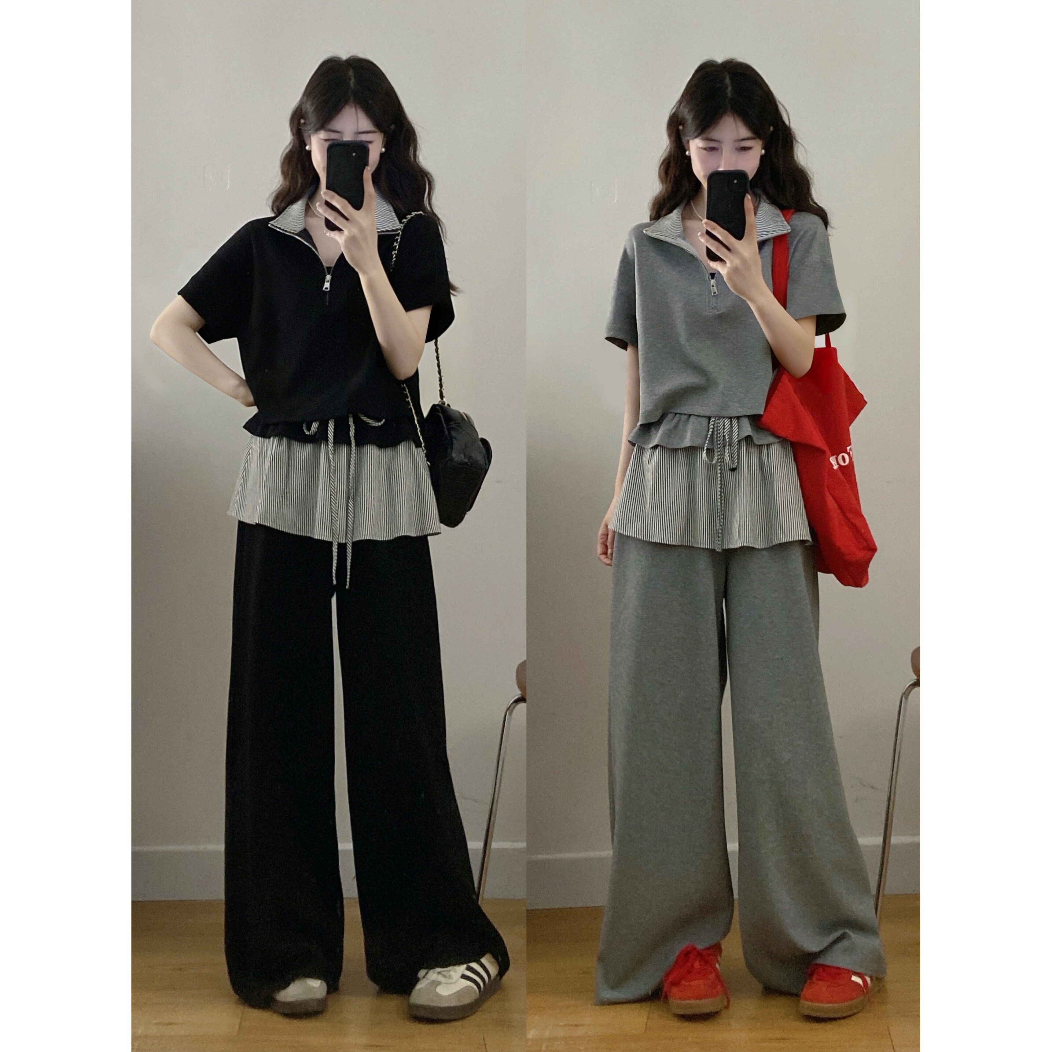 月朵依大码女装夏季上衣+屁帘裤图片