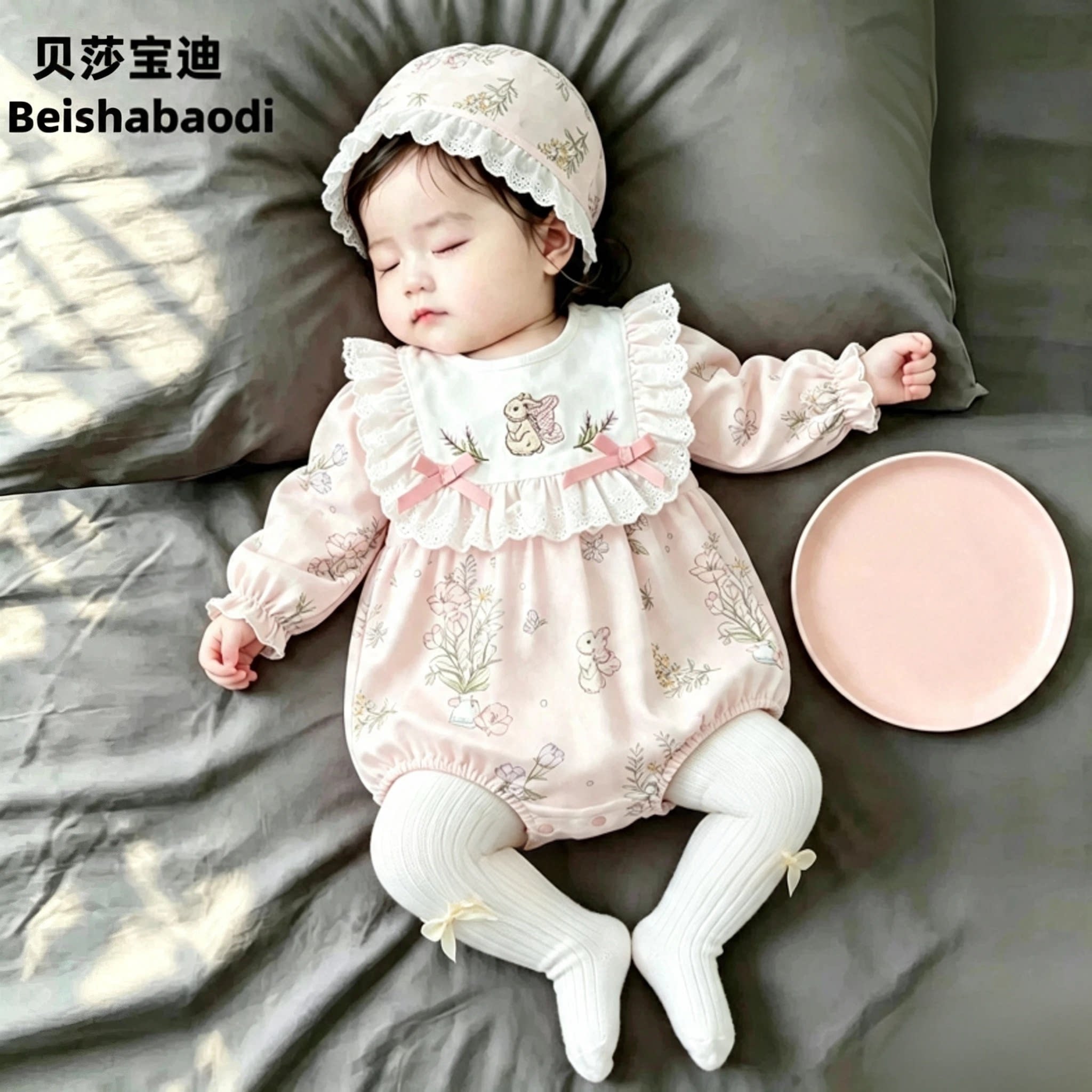 英国婴儿衣服春装新生儿包屁衣女连身衣/爬服/哈衣