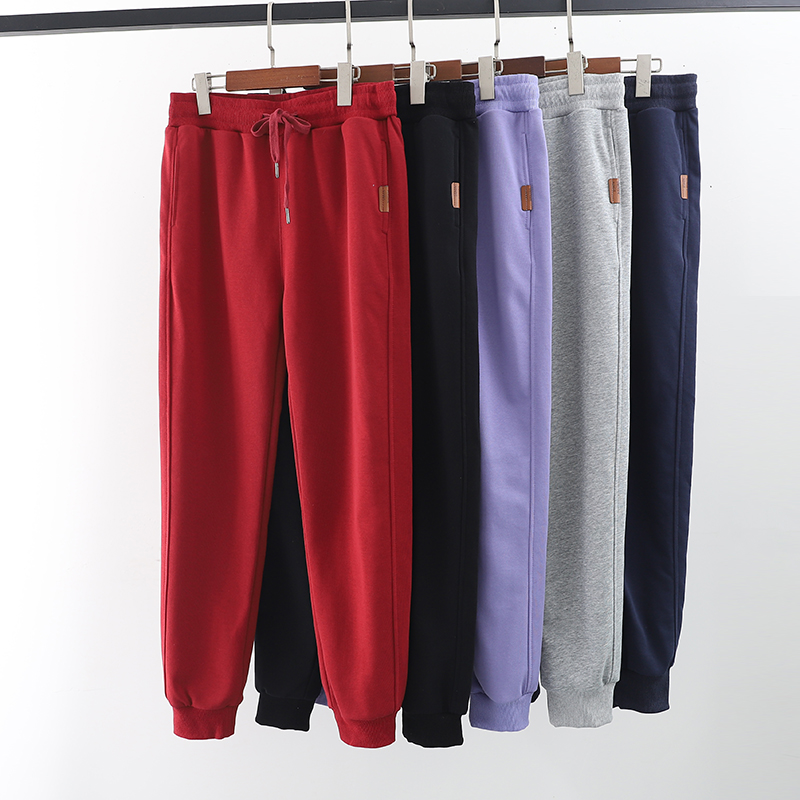运动裤女裤春秋款宽松显瘦2025新款夏季薄款休闲束脚高腰加绒卫裤