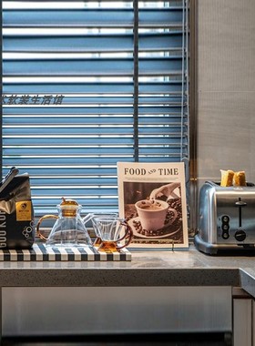 样板间厨房摆件大理石托盘组合