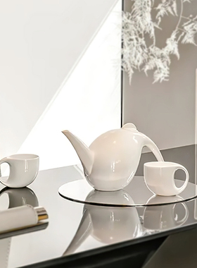现代简约样板间茶几组合摆件售楼处餐厅桌面陶瓷茶具搭配装饰品