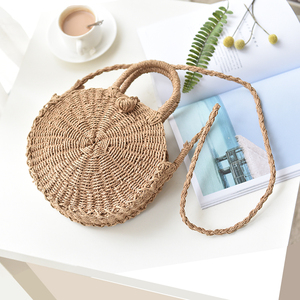 ins斜跨圆形草编包