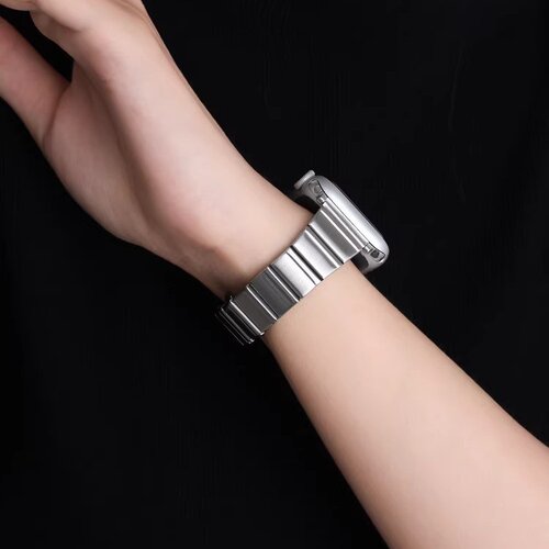 适用苹果Apple手表金属表带手表腕带iwatch9SE小蛮腰链式智能表带