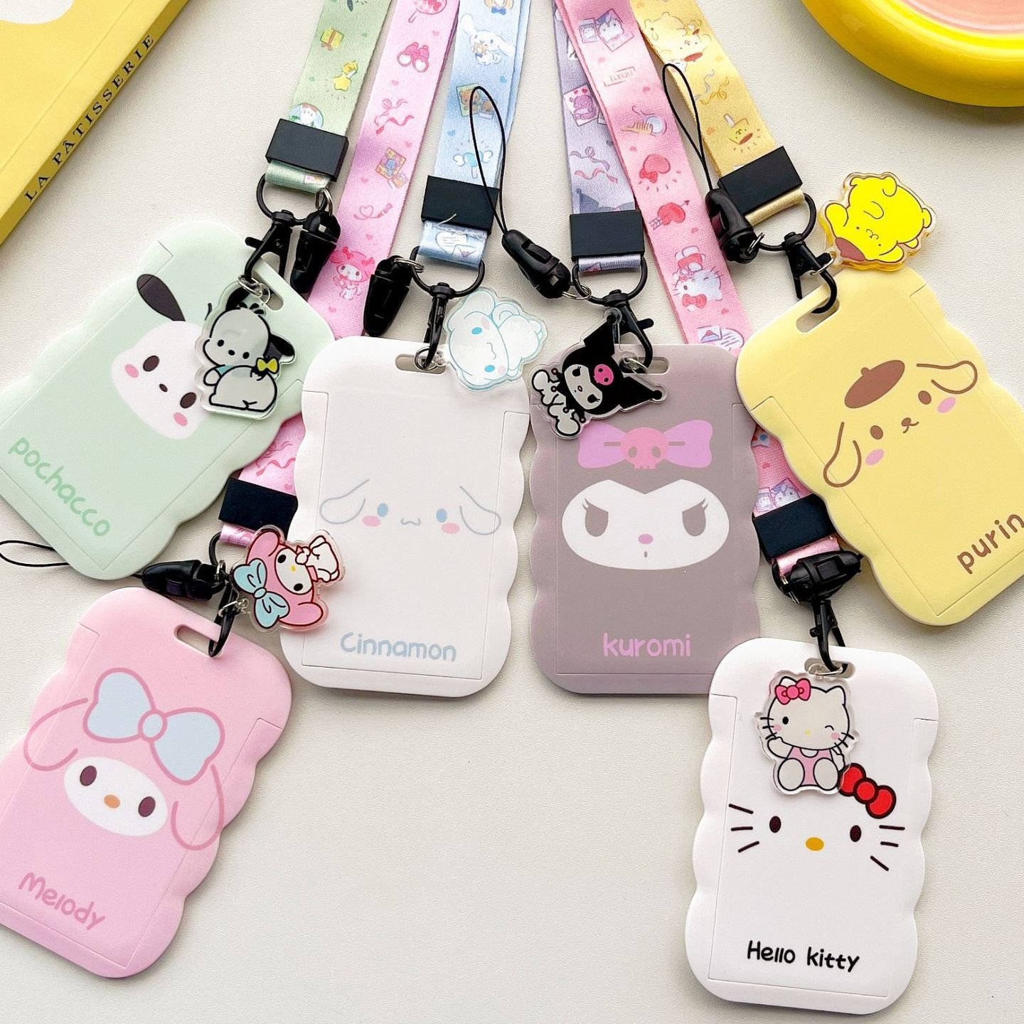 曲线边Sanrio家族长绳胸卡卡套证件卡地铁公车卡门禁卡学生书包挂,文具电教/文化用品/商务用品,卡套/证件套,淘宝优惠券,粉丝福利购,淘宝优惠卷