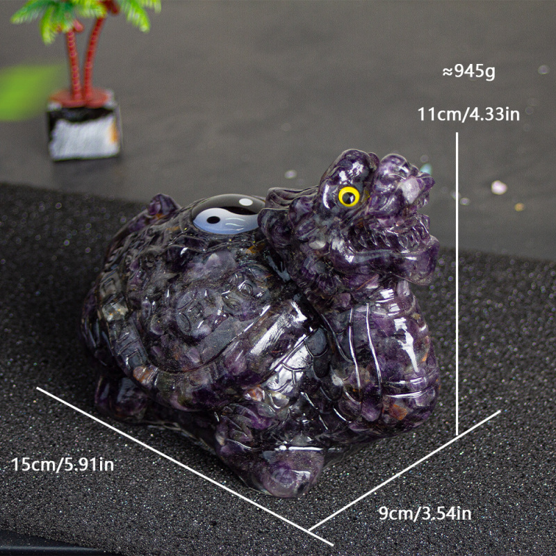 【祥瑞之兽龙龟】树脂填充天然水