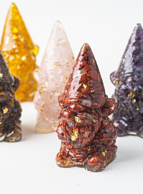 跨境天然水晶碎石滴胶办公室家居