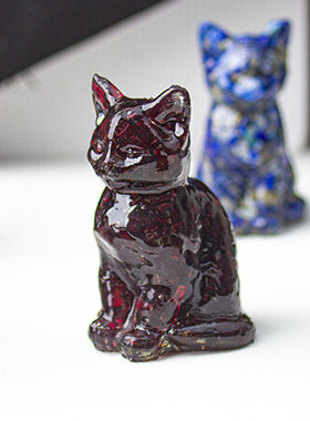 【招财猫摆件】树脂手工雕刻招福