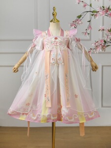 汉服女童2026新款中国风公主裙古风刺绣日常款襦裙春夏秋款汉服