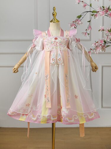 汉服女童2026新款中国风公主裙古风刺绣日常款襦裙春夏秋款汉服