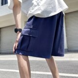 2024夏季侧边大口袋五分裤宽松工装休闲短直筒运动裤dk248p35，男装休闲裤，星座204-6