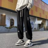 裤子男秋冬休闲卫裤宽松运动裤美式复古刺绣束脚裤k9535p40，男装休闲裤，星座204-6