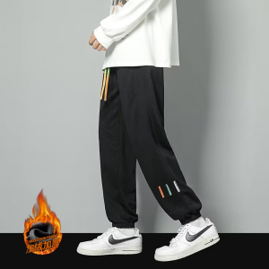 M-5XL加绒休闲裤男2023冬季大码加厚束脚运动裤卫裤hk2714 p45图片