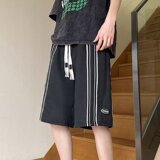 短裤男2024夏季韩版华夫格运动裤宽松拉条篮球五分裤dk023p25，男装休闲裤，星座204-6