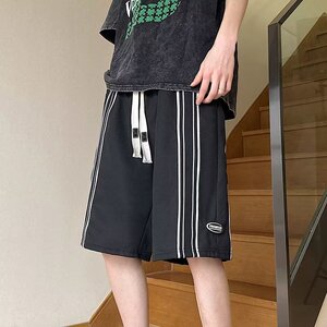 短裤男2024夏季韩版华夫格运动裤宽松拉条篮球五分裤dk023p25