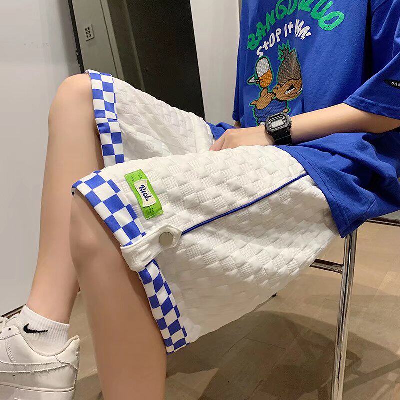 2024夏季韩版华夫格短裤运动裤宽松篮球五分裤潮dk29p30,男装休闲裤,星座204-6