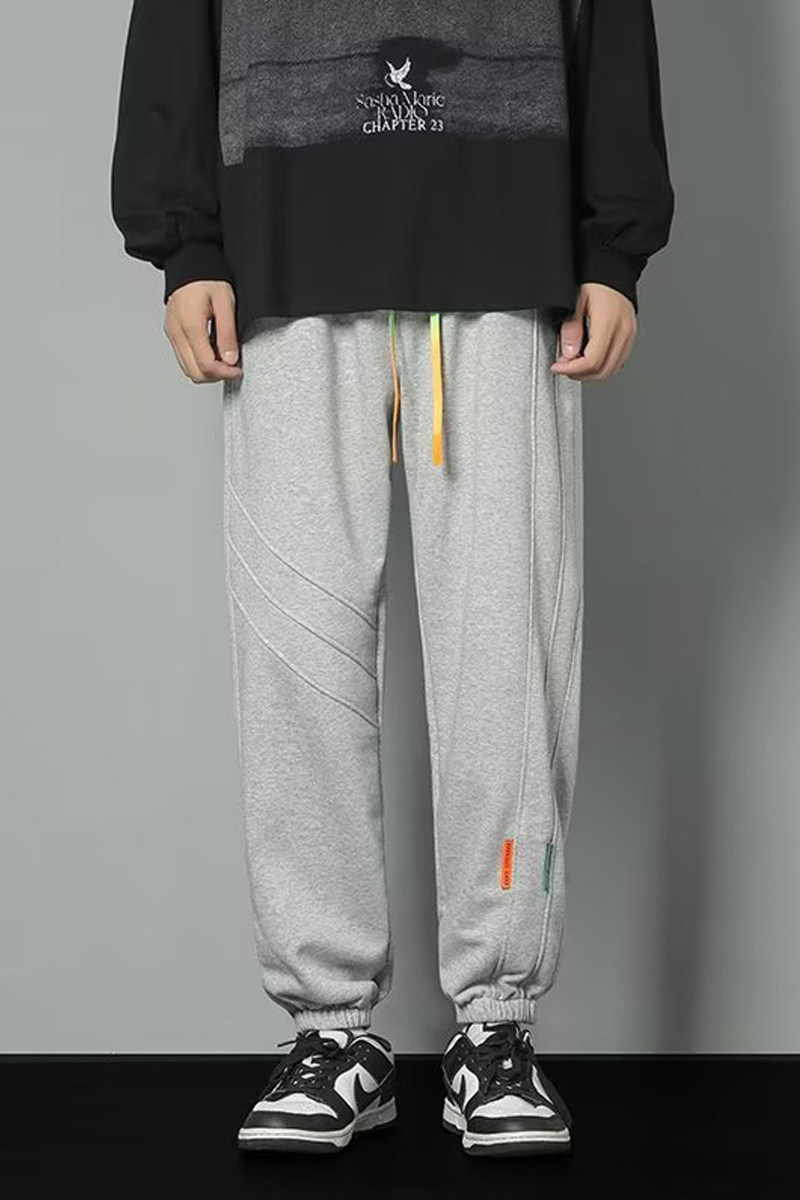 M-5XL加绒休闲裤男2023冬季大码加厚束脚运动裤卫裤hk2714p45,男装休闲裤,星座204-6