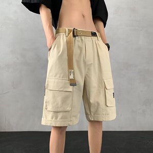 大口袋工装短裤2024夏季日系五分裤宽松休闲短裤dk923 p40图片