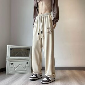 大码直筒裤男秋季潮牌运动长裤男美式百搭宽松休闲卫裤k207 p35图片