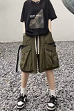 2024夏季欧美飘带大口袋短裤男女五分裤百搭工装短裤潮dk1010p30，男装休闲裤，星座204-6