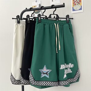 2024夏季韩版五分裤宽松男篮球裤休闲裤运动短裤潮dk629 p25图片