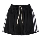 运动短裤男2024夏季韩版侧边拉条休闲宽松阔腿百搭五分裤dk48p20，男装休闲裤，星座204-6