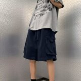 2024夏季系工装短裤男韩版大口袋宽松休闲运动5分裤dk922p35，男装休闲裤，星座204-6