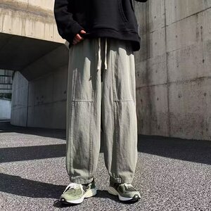 春季美式复古高街工装裤男直筒阔腿休闲裤潮流ins长裤k766 p45图片