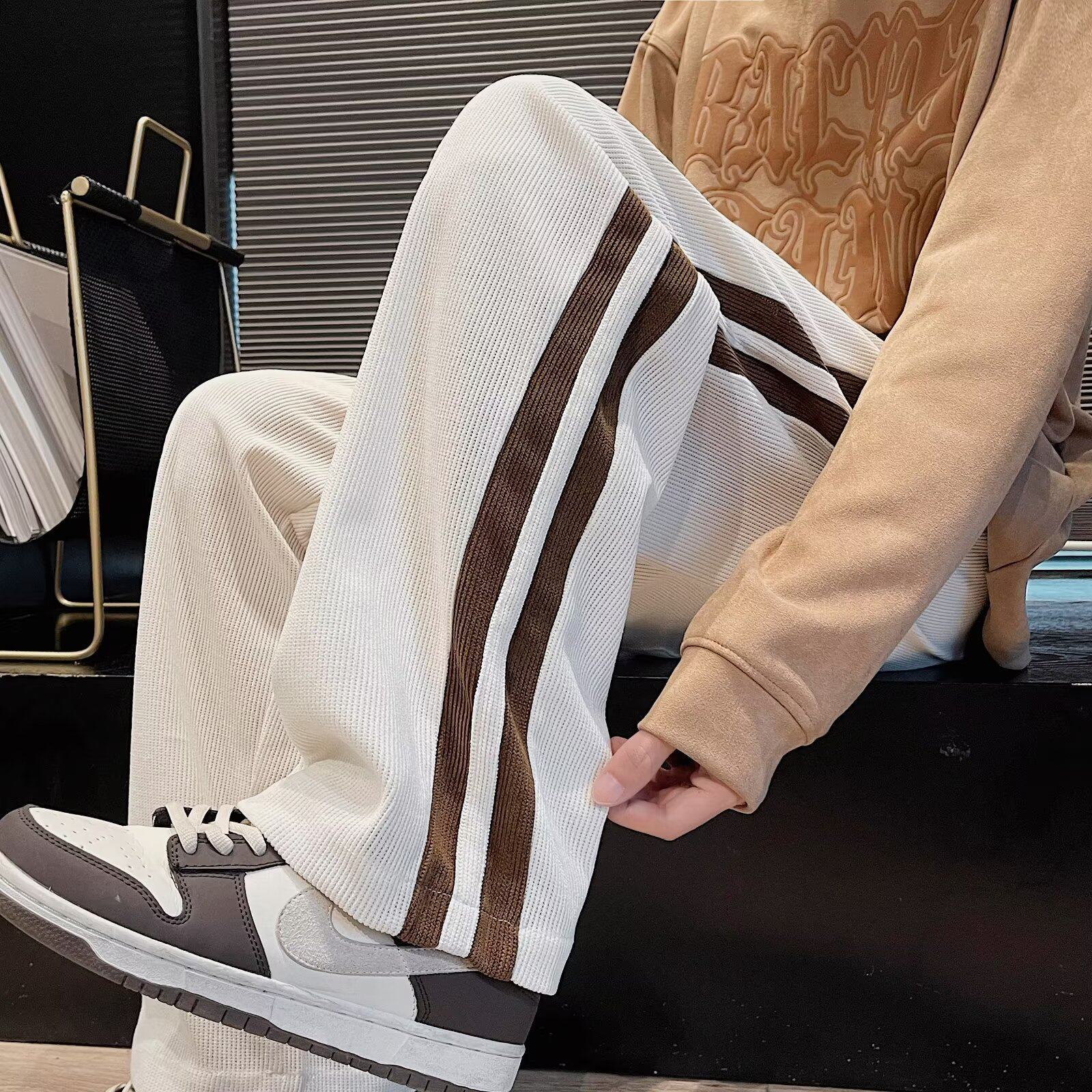 休闲裤男2023秋季休闲裤男宽松型百搭灯芯绒男长裤k046p35，男装休闲裤，星座204-6