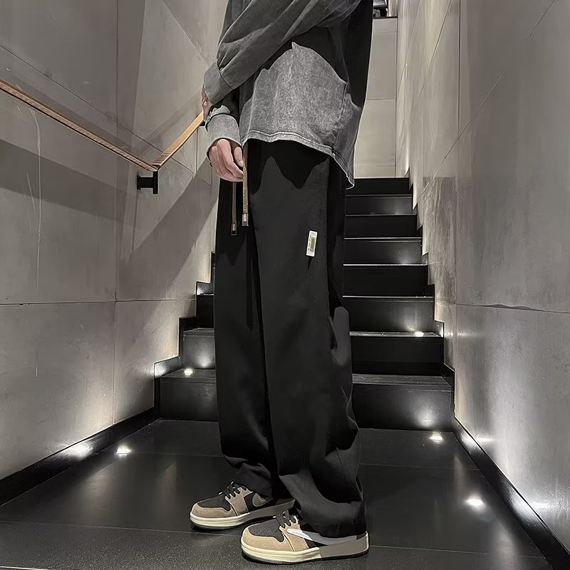 2024春季男韩版复古直筒日系工装裤宽松休闲裤潮k78 p35图片