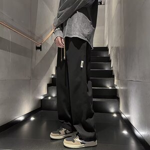 2024春季男韩版复古直筒日系工装裤宽松休闲裤潮k78 p35图片