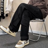 秋季美式直筒工装拉链装饰冲锋裤男高街运动裤潮k612p50，男装休闲裤，星座204-6
