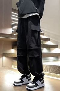 春季美式直筒休闲防水大口袋工装冲锋裤男高街运动裤潮k017 p40图片