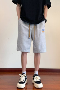 五色入2024夏季韩版五分裤休闲短裤贴标慵懒宽松短裤男dk926 p25图片