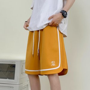 2023短裤男夏季薄款日系复古高街美式五分休闲运动裤潮dk237 p30图片