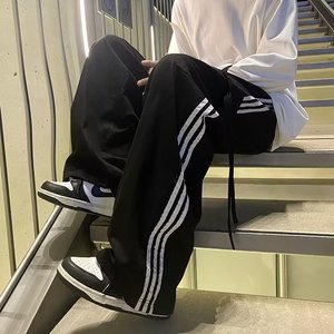 美式潮牌工装裤子男宽松休闲三杆户外男直筒束脚休闲裤潮k975 p50图片