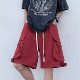 日系户外机能工装短裤男夏季宽松休闲裤直筒五分裤潮dk112p40，男装休闲裤，星座204-6