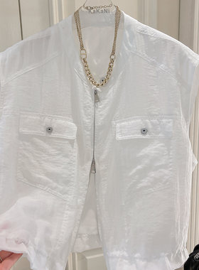 买手店 时尚青春减龄工装圆领防晒空调马甲女松弛感夏马夹M400