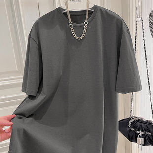 松弛感时尚 2026夏款 新款 体恤 莱赛尔T恤女E500 简约休闲百搭短袖