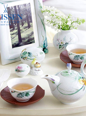 德国Meissen梅森中式艺术品杯合集 工夫茶杯陶瓷家用办公室客厅杯