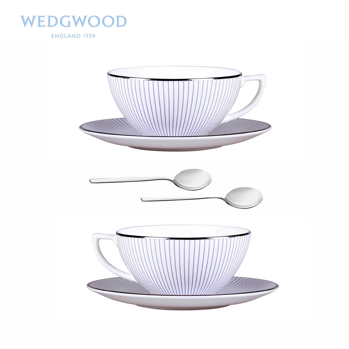 【清库】Wedgwood清雅条纹杯碟