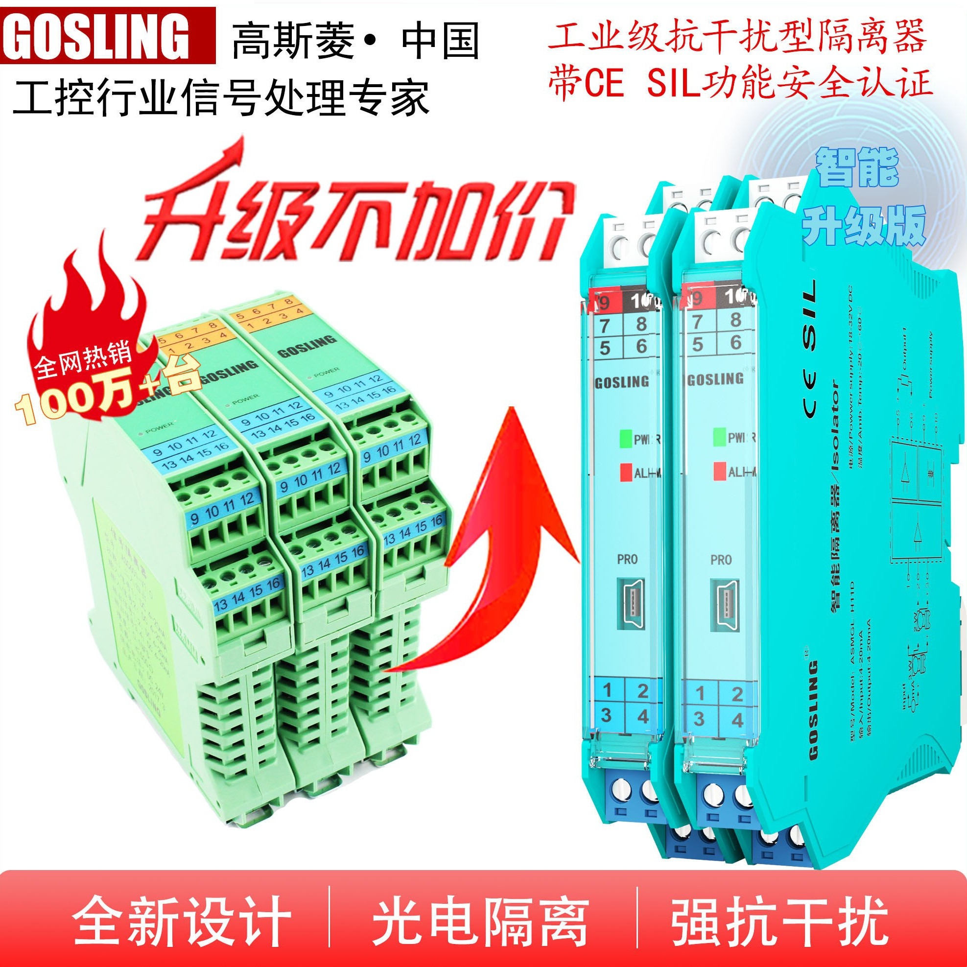 GOSLING信号隔离器转换模块4-20图片
