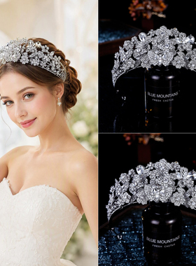 新款缎面新娘皇冠头饰