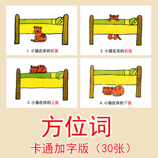 方位认知卡片自闭症孤独症ABA教学实操卡儿童发育迟缓康复训练教